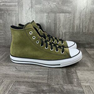 Converse CTAS Men's size 10.5 Olive Green Suede Hightop Shoes
